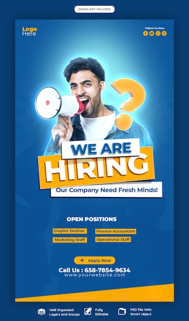 Job Vacancy Facebook and Instagram Story Post Template – Free Download