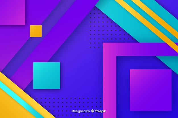 Gradient Colorful Geometric Shapes Background – Free Download