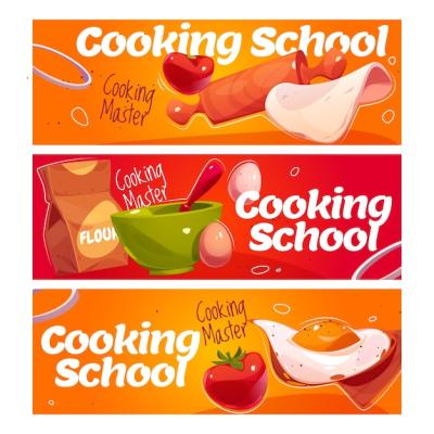 Cooking School Banner Design – Free to Download Free Stock Photo