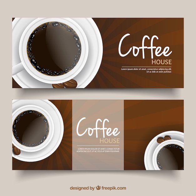 Banners Featuring Coffee Cups – Free Download Free Stock Photo