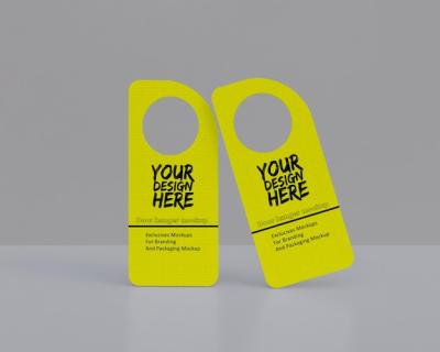 Innovative Door Hanger Mockup Design for Your Projects – Free Download