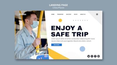 Safe Trip Landing Page Template – Download Free Stock Photo