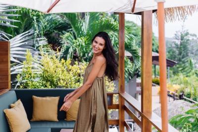 Pretty European Woman Enjoying Summer on a Villa Terrace – Free Stock Photo for Download