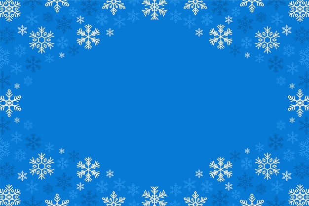 Flat Design Snowflake Frame – Free Download, Free Stock Photo