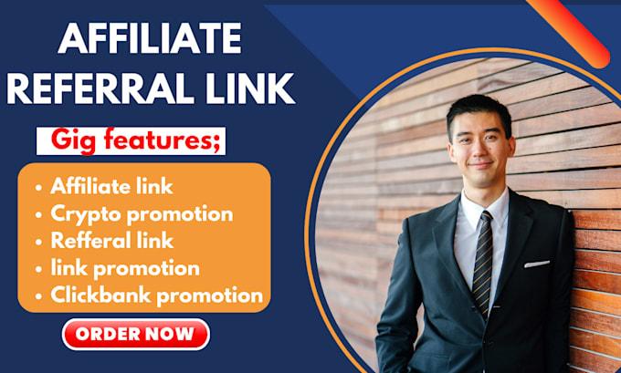 I Will Do Affiliate Referral Link Promotion – ClickBank Affiliate Link Promotion