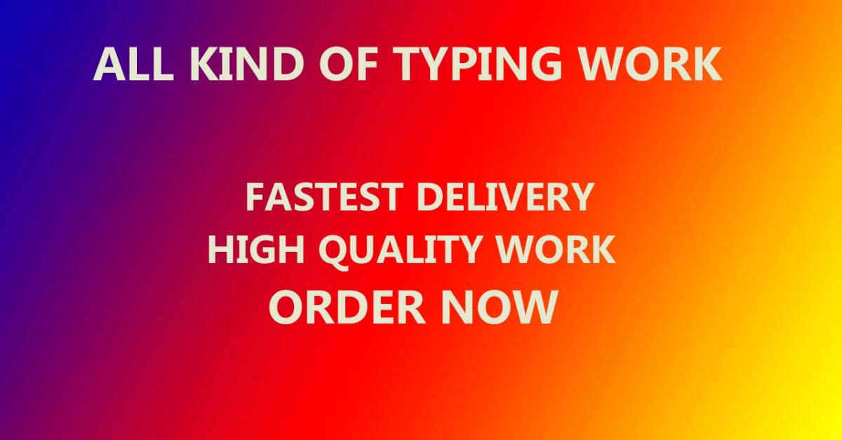 do a fast typing job, retype scanned documents, your typist