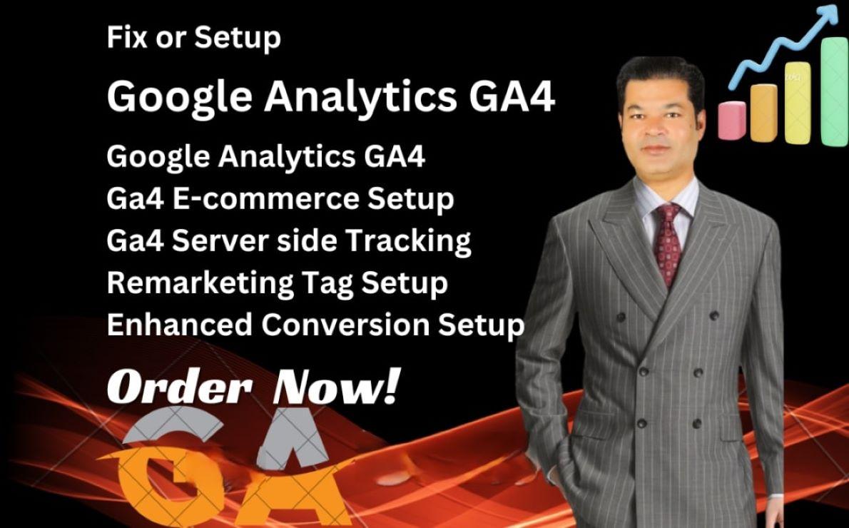 I Will Set Up Google Analytics 4 and GA4 Ecommerce Tracking via GTM