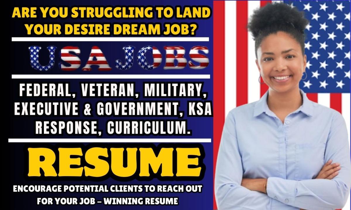 I Will Deliver ATS Executive Resume, Federal ECQs, MTQs, CSO, CTO, KSA, CEO for USAJobs