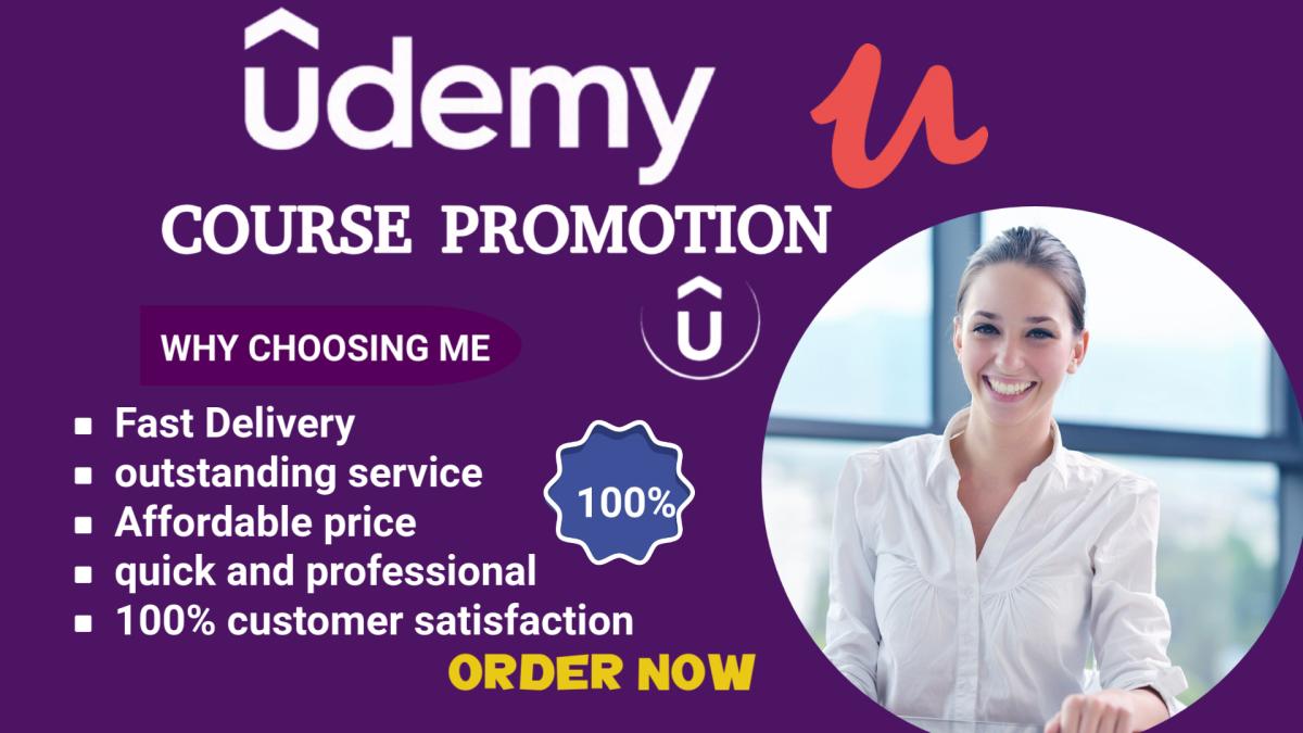 I Will Promote Your Udemy Course to an Organic Audience of 900K