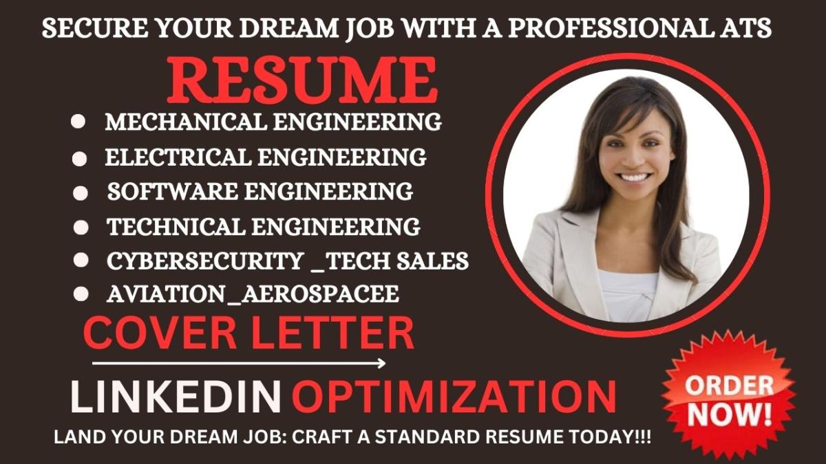 I Will Craft Mechanical, Electrical, Software, Aviation, and Cybersecurity Engineer Resume