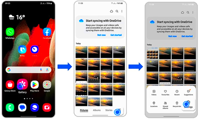 Samsung Gallery Sync Photos across devices Samsung Gulf