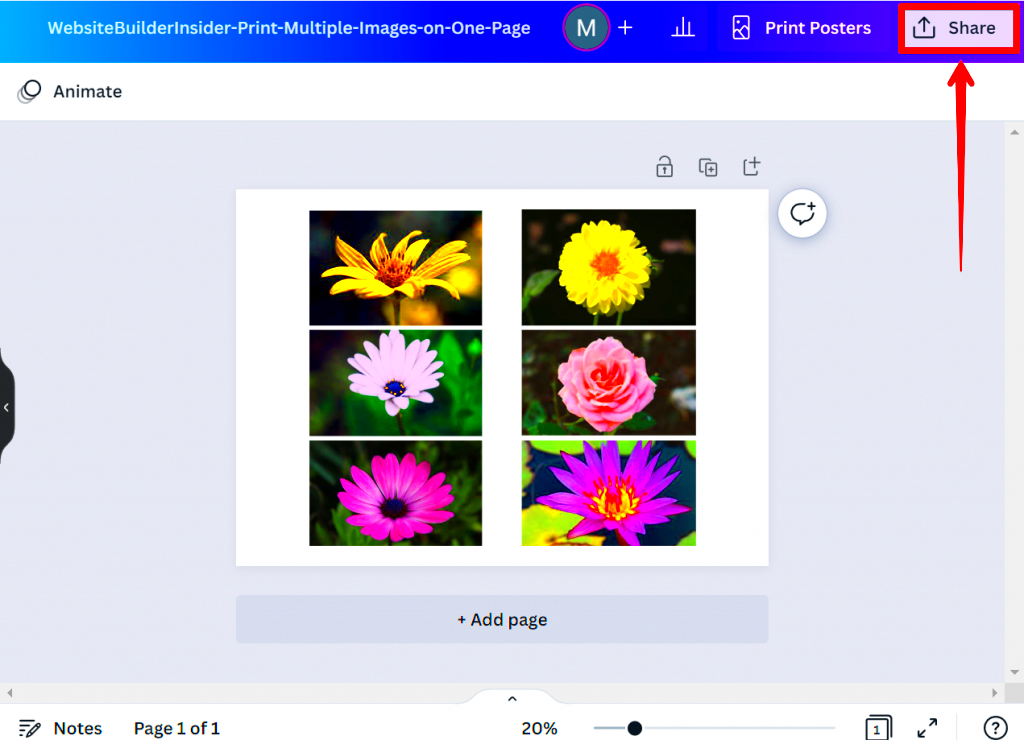 How Do I Print Multiple Images on One Page in Canva