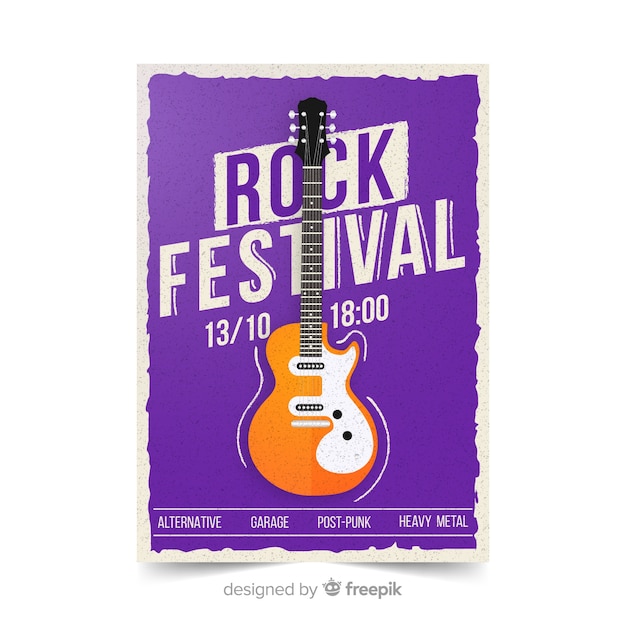 Retro Music Template Poster – Free Download, Free Stock Photo