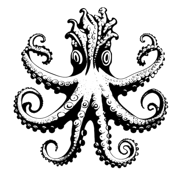 Octopus Cuttlefish Eyes Underwater Ocean Tattoo Print Striped – Download Free Stock Photo