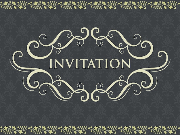 Elegant Vintage Wedding Invitation and Announcement Card Design Template – Free Download