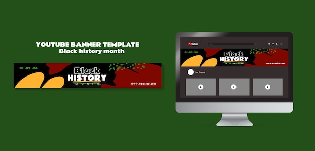 Black History Month Celebration YouTube Banner – Free Download