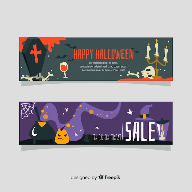Modern Halloween Banners – Free Download