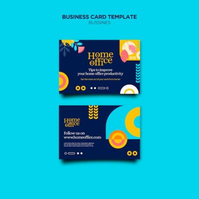 Home Office Business Card Template – Free Download