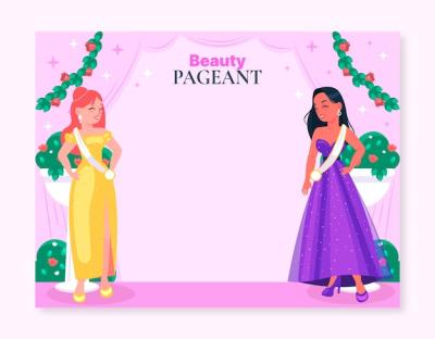 Flat Pageant Contest Photocall Template – Free Download
