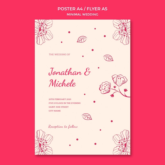 Wedding Poster Template Concept – Free Download