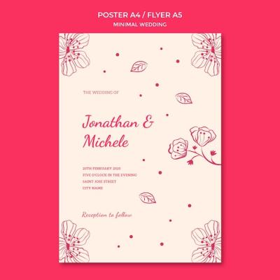 Wedding Poster Template Concept – Free Download