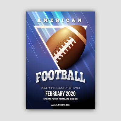 American Football Poster Featuring a Ball – Free Download