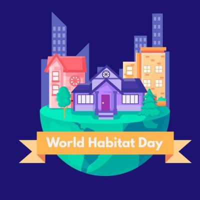 Flat Design Vector Templates for World Habitat Day – Free Download