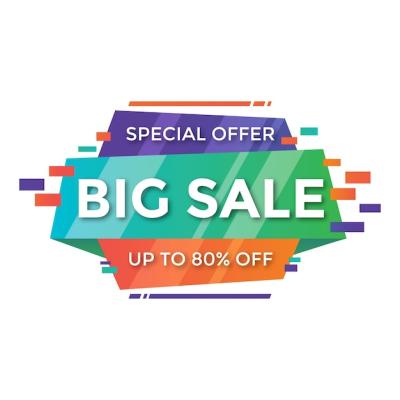 Abstract Colorful Sales Banner for Creative Projects – Free Download