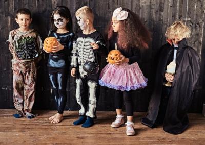 Children in Costumes at a Halloween Party in an Old House – Free Stock Photo for Download