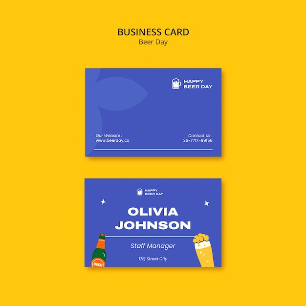 Beer Day Celebration Business Card – Free Download