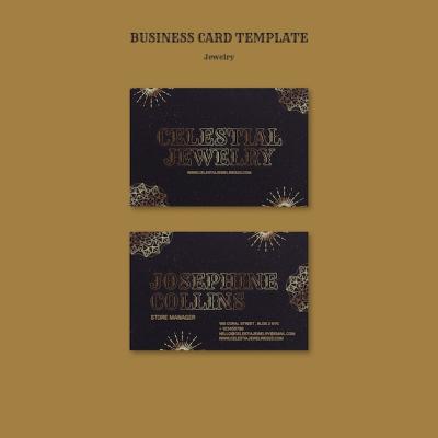 Celestial Jewelry Business Card Template – Free Download