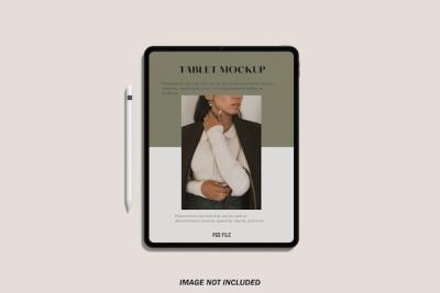Minimalist Tablet Screen Mockup – Free Download