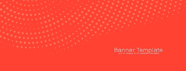 Bright Red Elegant Halftone Design Banner Template – Free Download