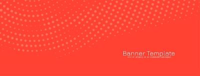 Bright Red Elegant Halftone Design Banner Template – Free Download