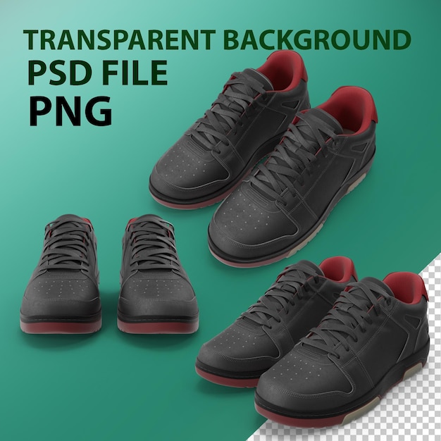 Leather Sports Sneakers PNG – Free Download