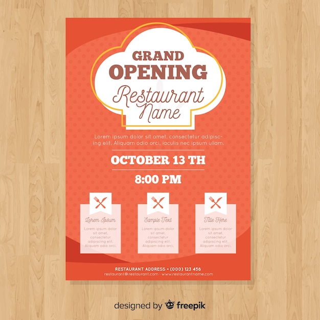 Modern Gourmet Restaurant Flyer Template – Free to Download