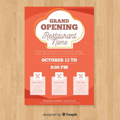 Modern Gourmet Restaurant Flyer Template – Free to Download