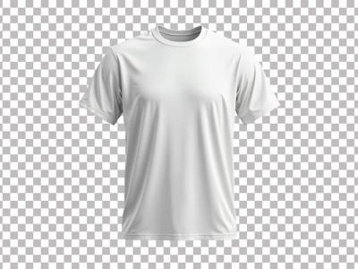 White T-Shirt Isolated on Transparent Background PSD Template – Free Download