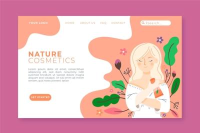 Nature Cosmetics Landing Page Template – Free Download
