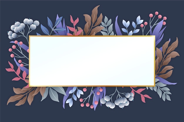 Winter Flowers Vector Design – Free Download
