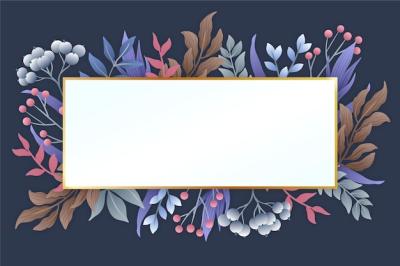 Winter Flowers Vector Design – Free Download