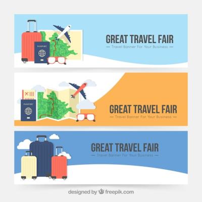 Banners Featuring Luggage – Free Download