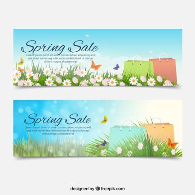Spring Sale Banners – Download Free Stock Photos