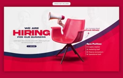 Job Vacancy Web Banner and Hero Image Template – Free Download