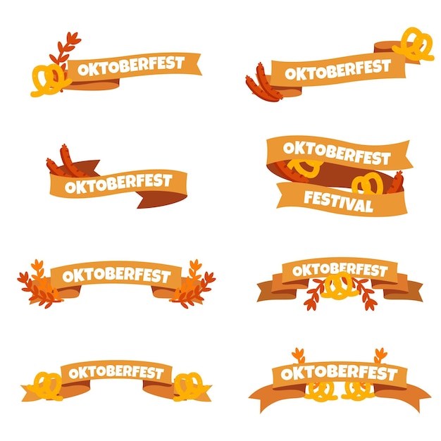 Hand Drawn Oktoberfest Ribbons – Free Download