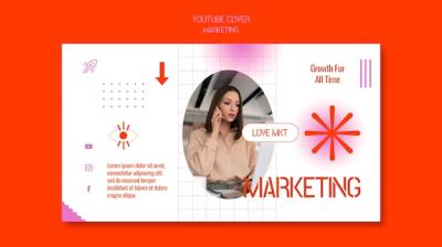 Marketing Strategy YouTube Cover Template – Download Free Stock Photo