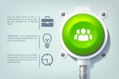Three-Step Abstract Infographic Web Template – Free Download