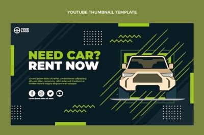 Flat Design Car Rental YouTube Thumbnail – Free Stock Photo, Download for Free