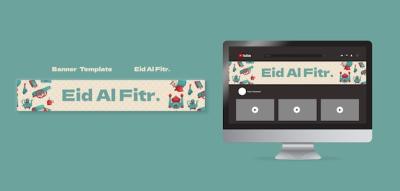 Eid al-Fitr Celebration YouTube Banner Template – Free to Download