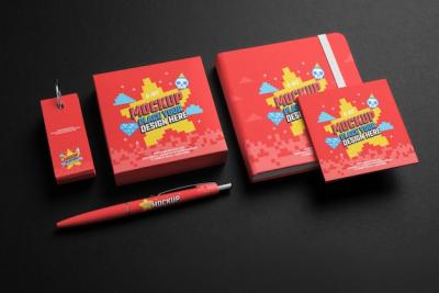 Retro Merchandising Elements Mockup â Free Download